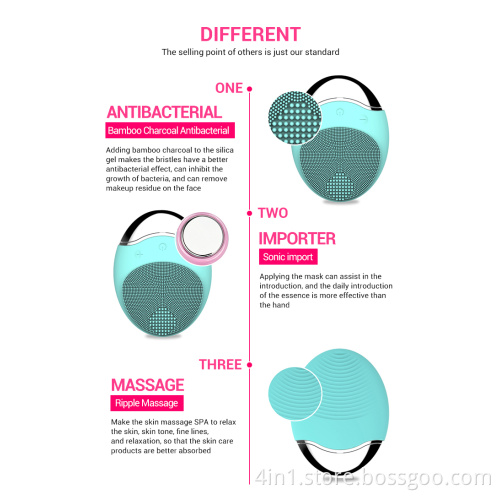Wireless charging facial cleaning brush